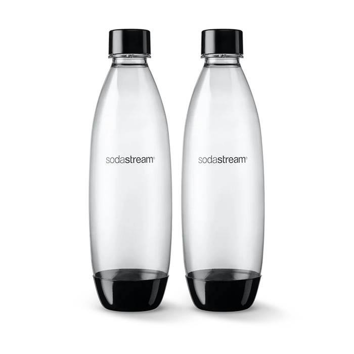 Sodastream 1L Slim Dishwasher Safe Carbonating Bottle 2-Pack