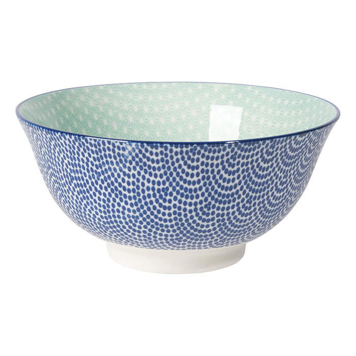 Danica Heirloom Blue Waves Stamped Porcelain Bowl