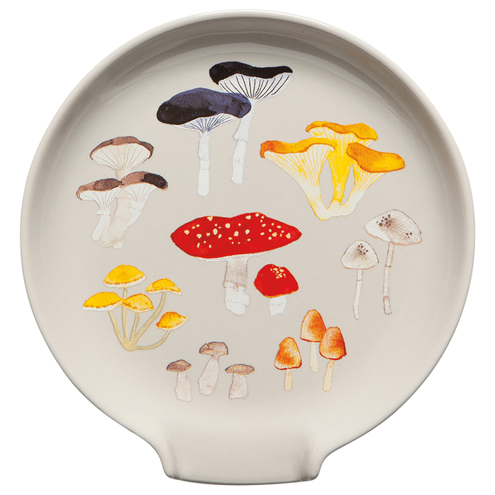 Field Mushrooms Stoneware Spoon Rest