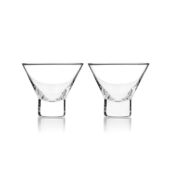 Set of 2 Raye Stemless Martini Glasses
