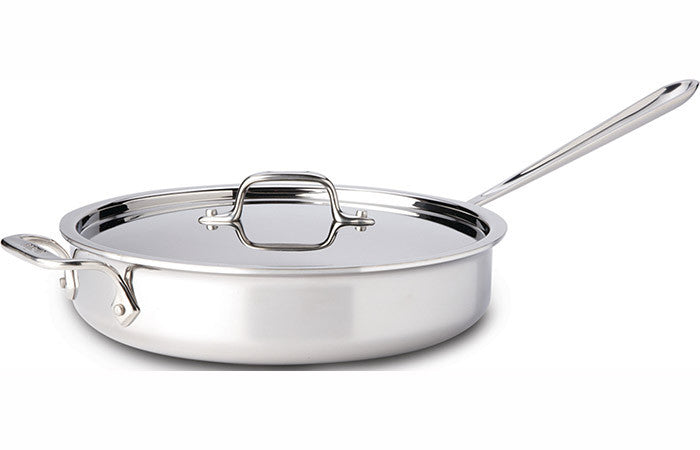 All-Clad D3 Stainless Steel 3-Ply Bonded Sauté Pan with Lid