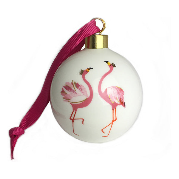 Sara Miller London Flamingo Christmas Ornament