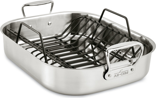 All-Clad 16" x 13" Stainless Roaster Combo