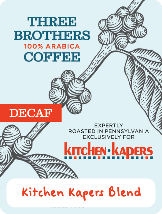 1 Lb Three Brothers Decaf Kitchen Kapers House Blend Coffee Beans