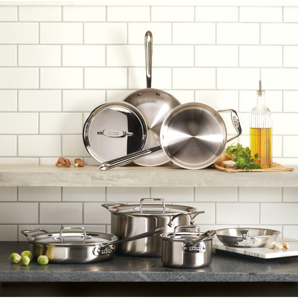 All-Clad D5 Stainless Brushed 5-Ply Bonded 10 Piece Cookware Set