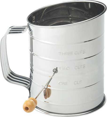 Mrs. Anderson's Baking 3 Cup Stainless Steel Crank Sifter