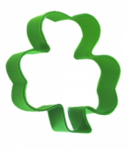 R & M Polyresin Coated Cookie Cutter- Green Shamrock