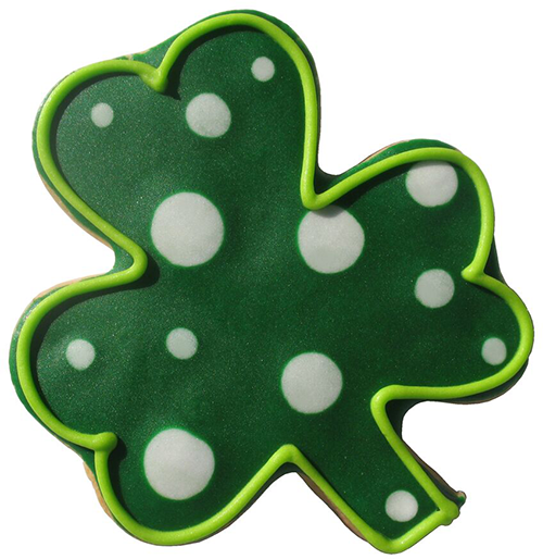 R & M Polyresin Coated Cookie Cutter- Green Shamrock