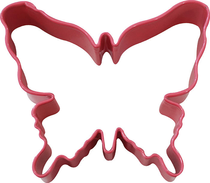 R & M Polyresin Coated Cookie Cutter- Pink Butterfly