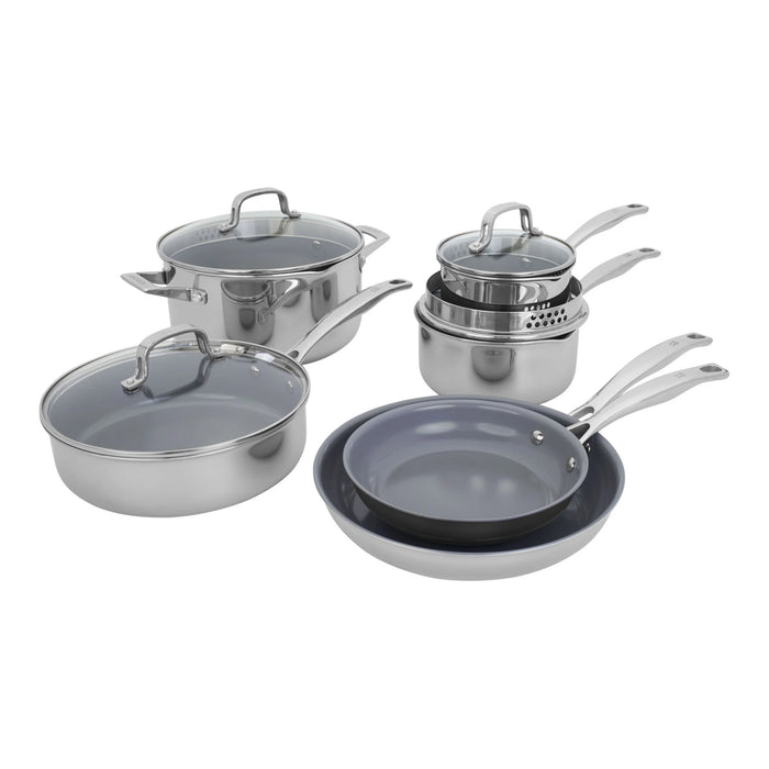 Henckels Clad H3 10 Piece Ceramic Nonstick Cookware Set