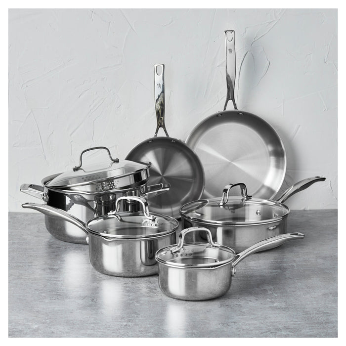 Henckels Clad H3 10 Piece Stainless Steel Cookware Set