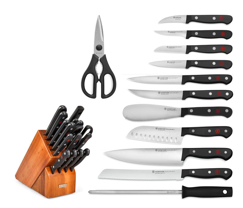 Wusthof Gourmet 16 Piece Acacia Knife Block Set