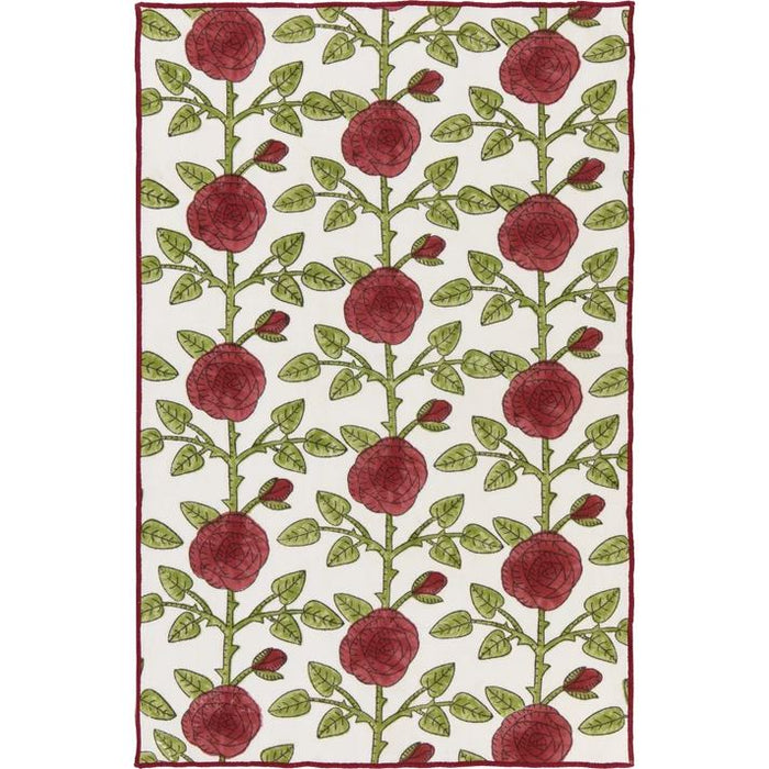 Danica Heirloom Rose Briar Block Print Dishtowel