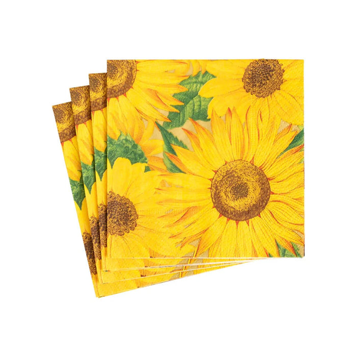 Sunflowers Paper Beverage Napkins