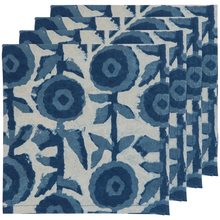 Danica Heirloom Set of 4 Block Print Napkins