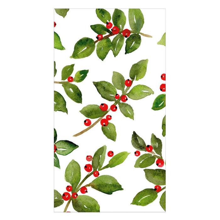Holly Paper Guest Towels
