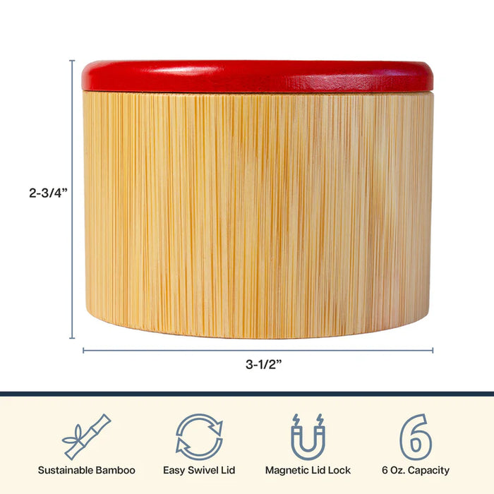 Totally Bamboo Red Swivel Top Salt Cellar