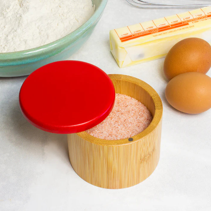 Totally Bamboo Red Swivel Top Salt Cellar