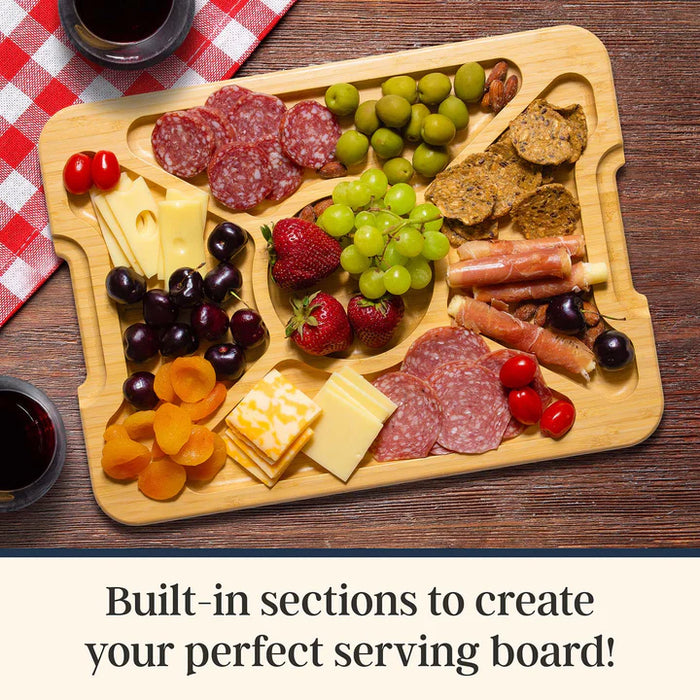 Totally Bamboo Flip, Serve & Store Charcuterie Board with Locking Lid