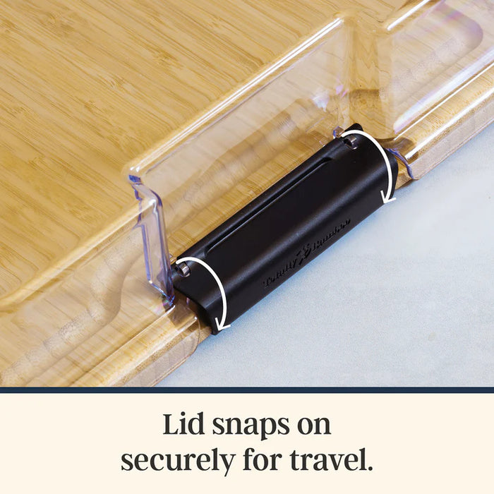 Totally Bamboo Flip, Serve & Store Charcuterie Board with Locking Lid