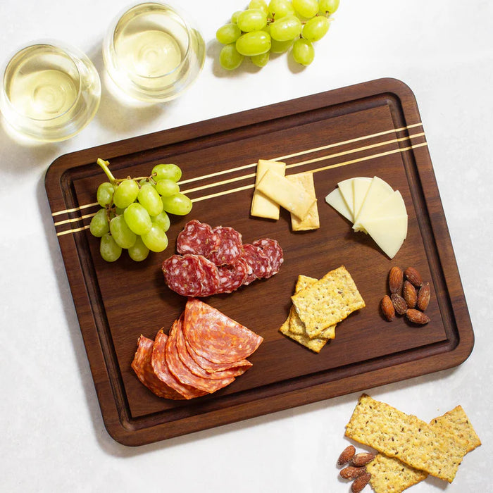 Rock & Branch Dark Acacia Pinstripe Board