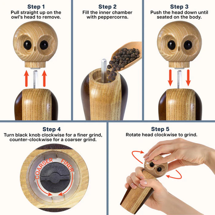 Rock & Branch Owl Pepper Grinder