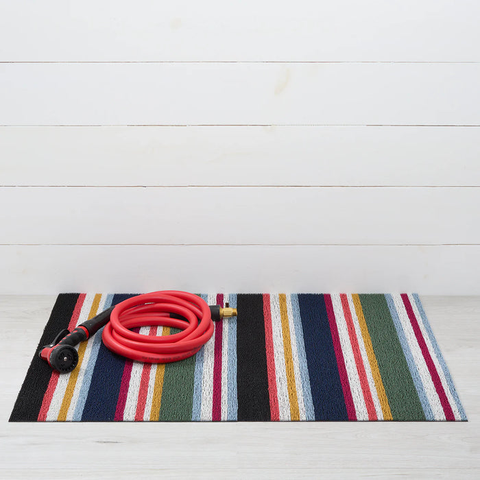 Chilewich Petunia Shuffle Stripe Shag Rug