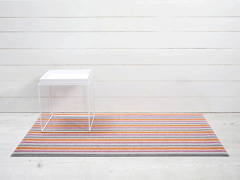 Shaggy Ribbon Rug Chilewich Shag Rug Bon Bon Ribbon Stripe — KitchenKapers