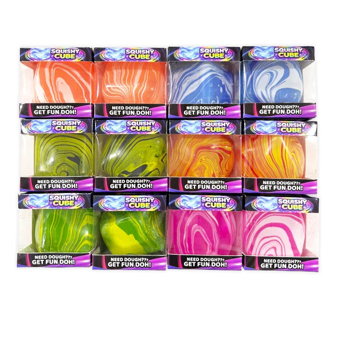Fun Doh Swirl Squishy Cube - Assorted Colors