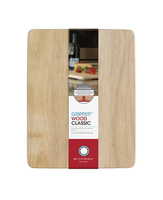 Architec 11"x14" Rubberwood Gripper Cutting Board