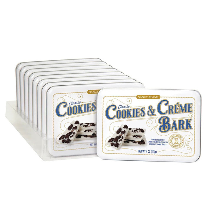 Nancy Adams Cookies & Cream Bark 4 oz Tin