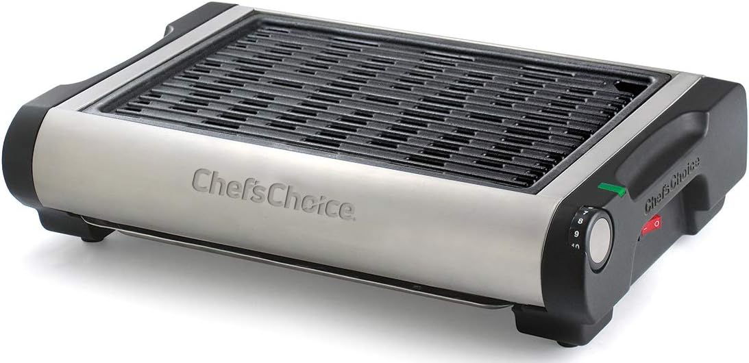 Chef's Choice 880 Professional Cast Iron Indoor Smokeless Electric Grill