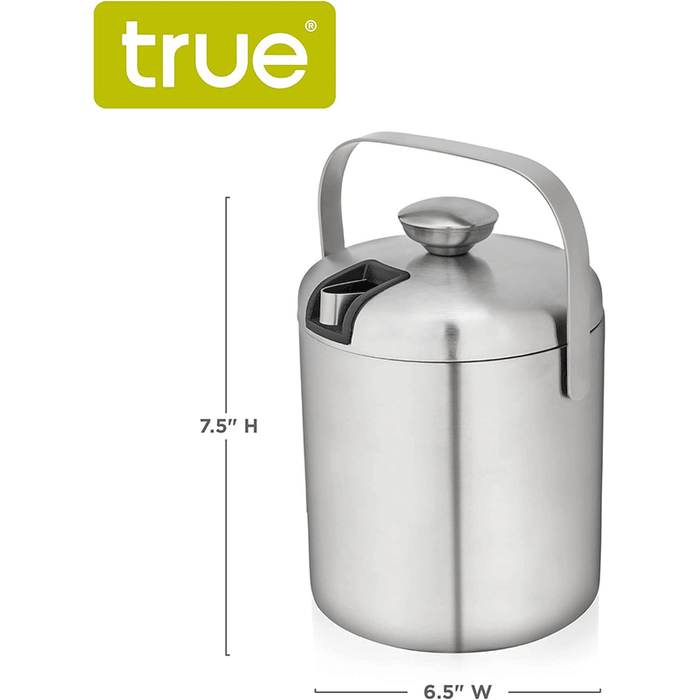 True Stainless Steel Ice Bucket with Tongs