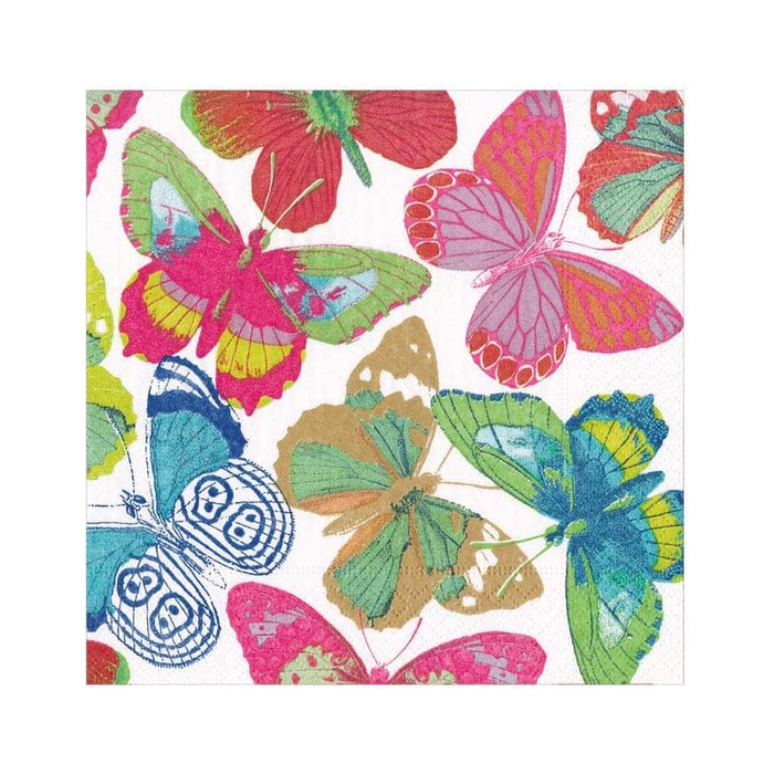 Butterflies Bright Paper Beverage Napkins