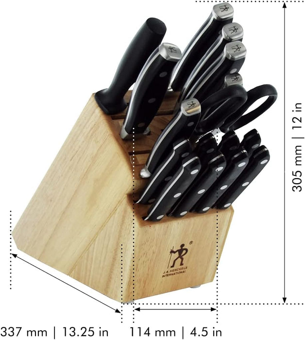 J.A. Henckels International NEW Forged Premio 17 Piece Knife Block Set