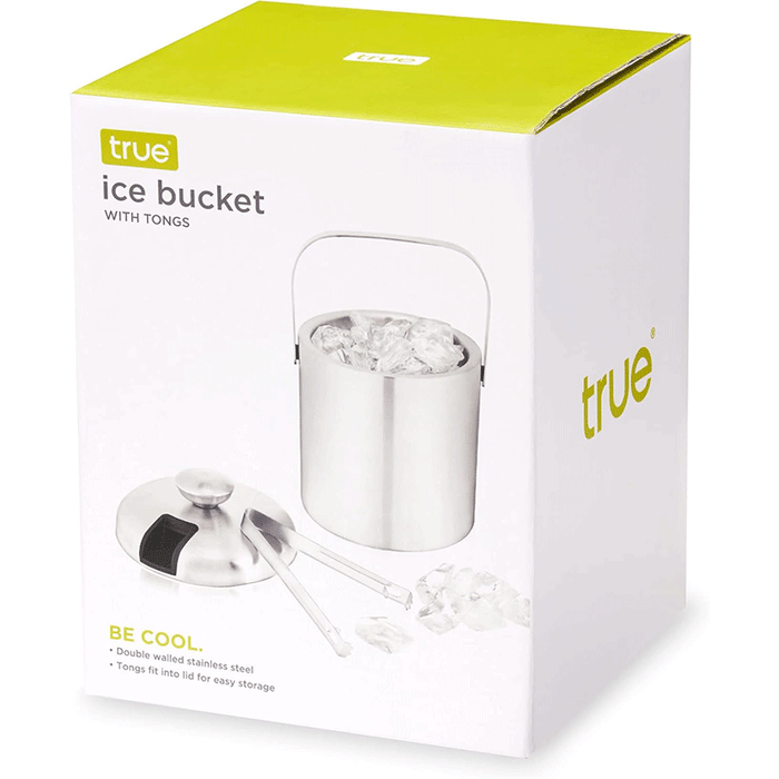 True Stainless Steel Ice Bucket with Tongs