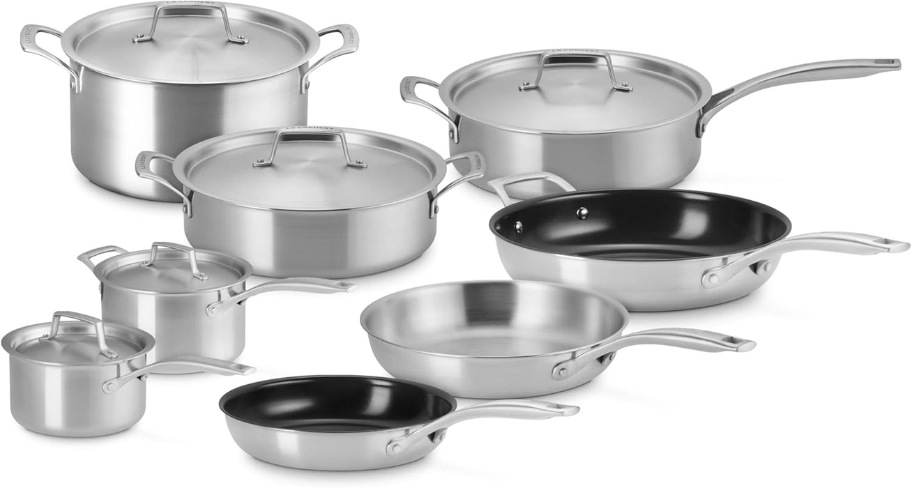 Le Creuset Essentials Stainless Steel 13 Piece Cookware Set