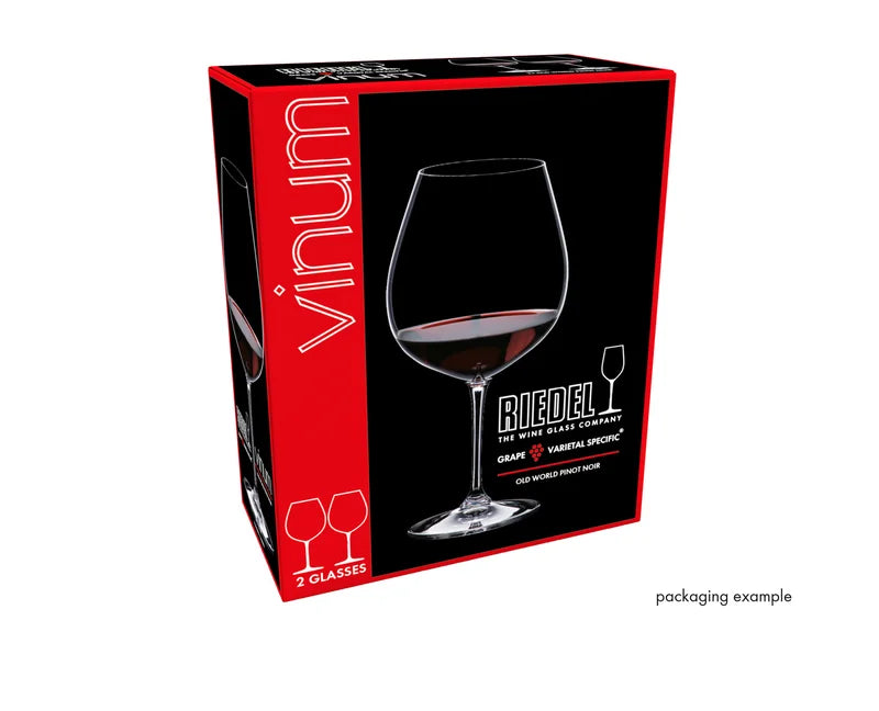 Riedel Set of 2 Vinum Pinot Noir Wine Glasses with Polishing Cloth
