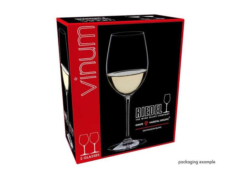 Riedel Set of 2 Vinum Sauvignon Blanc Wine Glasses with Polishing Cloth