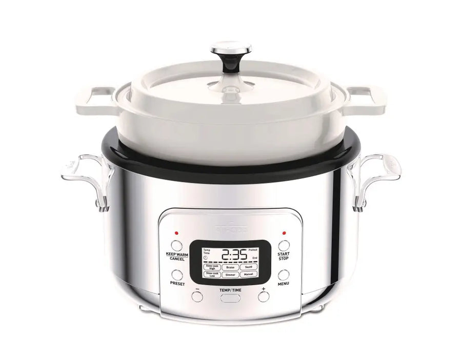 All-Clad 5 Quart Slow Cooker with White Cast Iron Insert