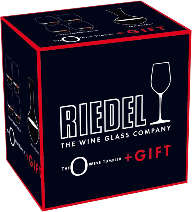 Riedel O Set of 4 Cabernet/Merlot Wine Glasses + Syrah Decanter