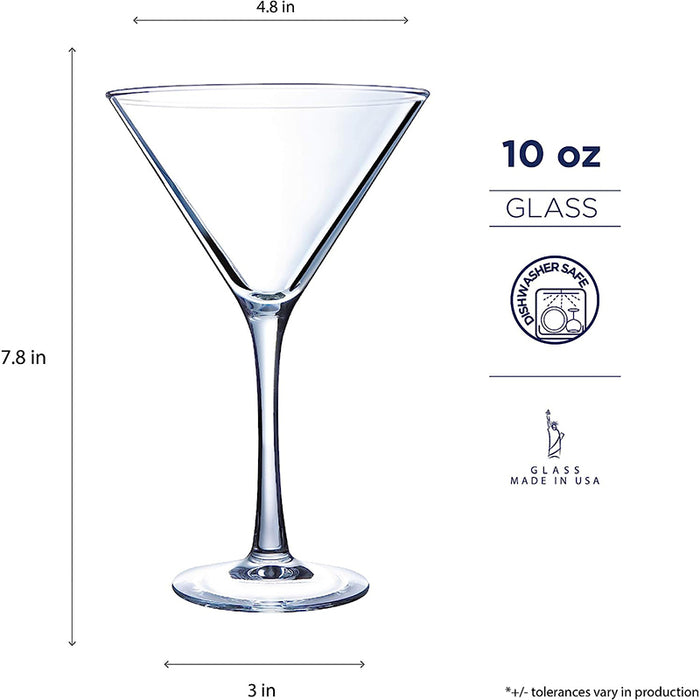 Luminarc Set of 4 Cachet 10 oz Martini Glasses
