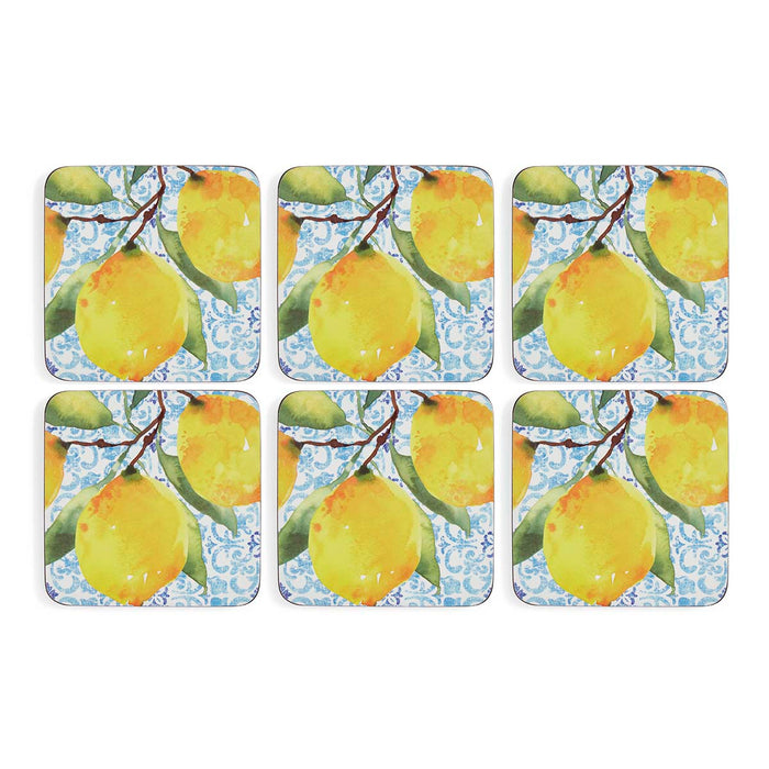 Portmeirion Set of 6 Amalfi Lemon Coasters
