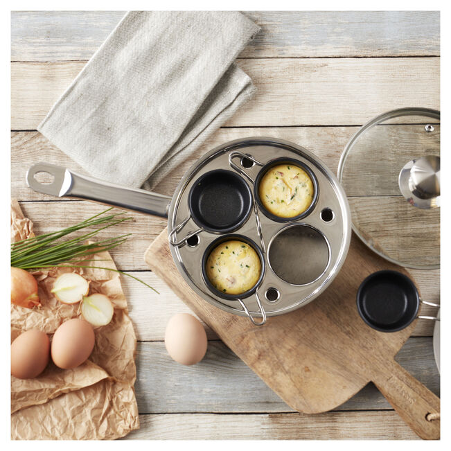 Demeyer 4 Cup Stainless Steel Egg Poacher Set — KitchenKapers