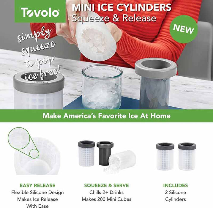 Tovolo Set of 2 Squeeze and Release Mini Ice Molds