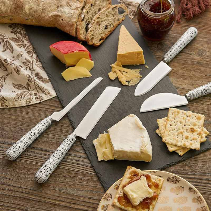 Set of 4 Tiles Cheese Knives