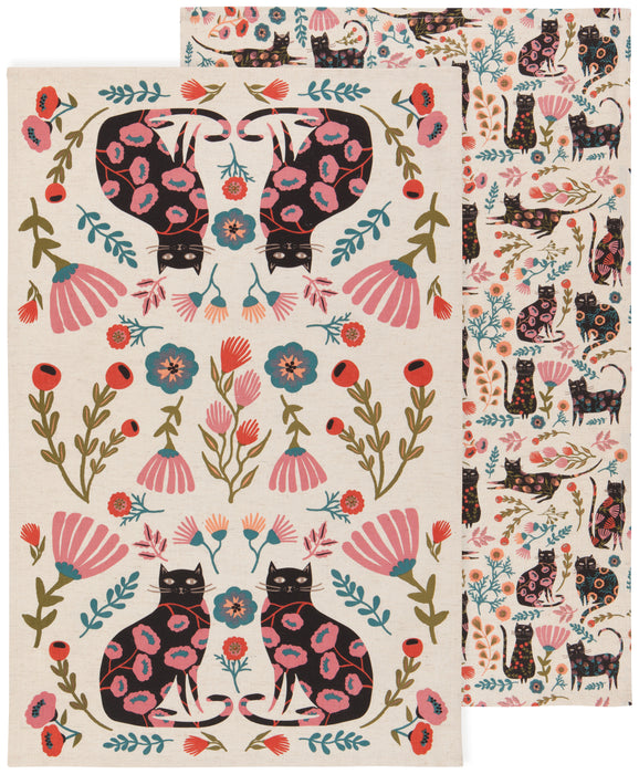Now Designs Set of 2 Catbloom Dishtowels