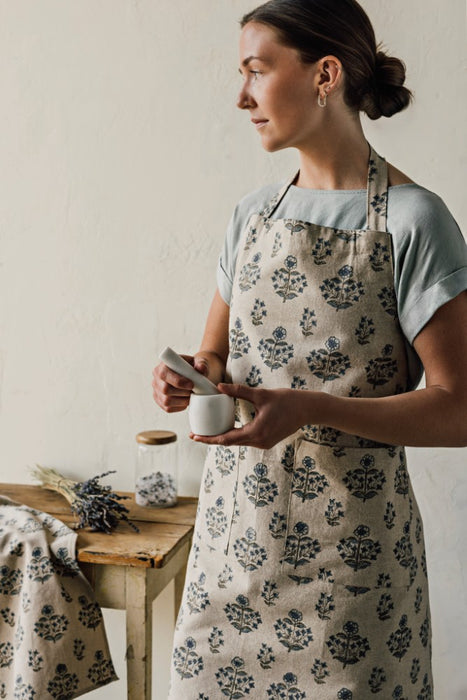 Salvia Block Print Apron