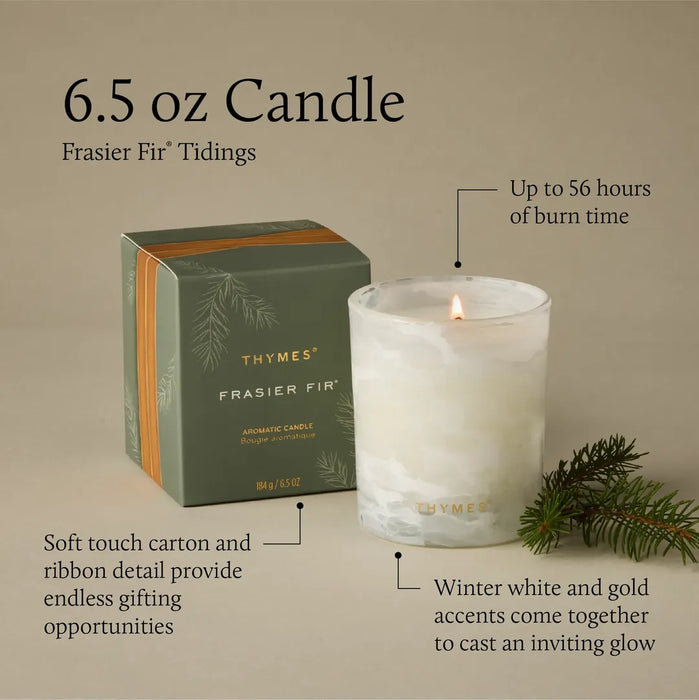 Thymes Frasier Fir Tidings 6.5 ounce Poured Candle