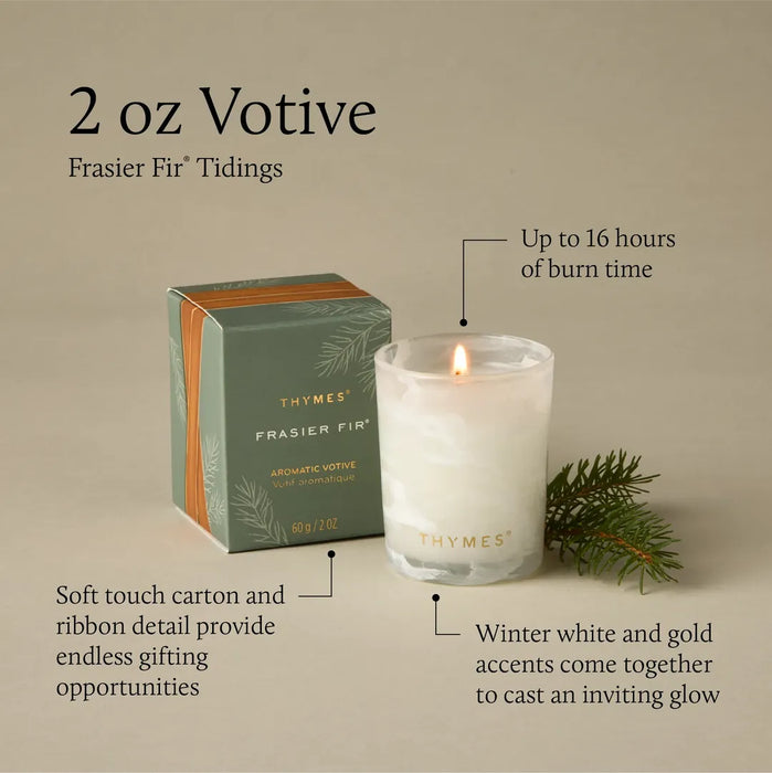 Thymes Frasier Fir Tidings Votive Candle
